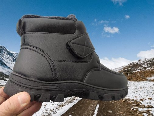  Мъжки зимни боти с лепенка велкро и цип.