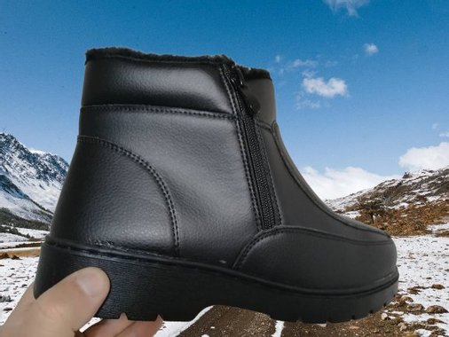 Мъжки зимни боти с два ципа и дебел топъл хастар.