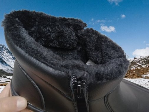 Мъжки зимни боти с два ципа и дебел топъл хастар.