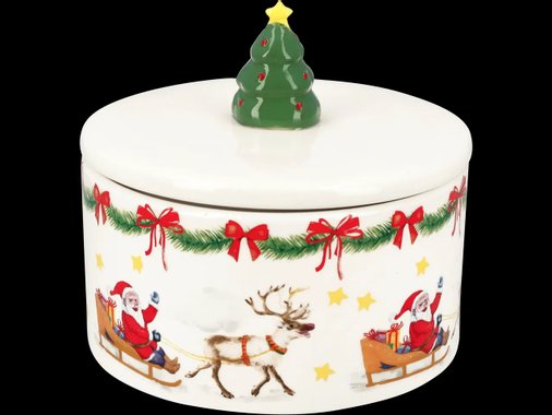 Коледни чинии или кутия за сладки