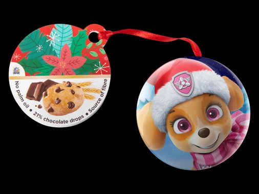 Коледна топка с бисквитки с шоколадови капки