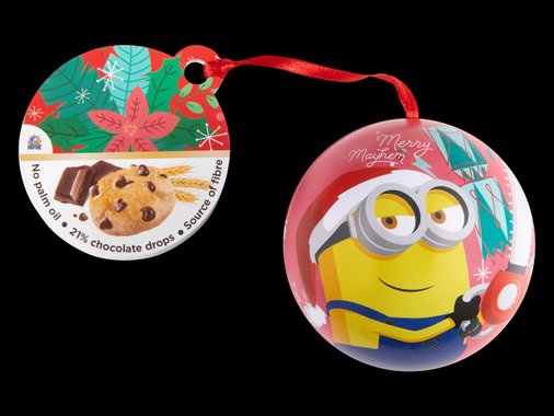 Коледна топка с бисквитки с шоколадови капки