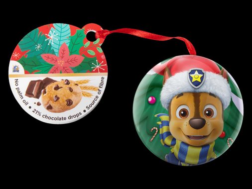 Коледна топка с бисквитки с шоколадови капки