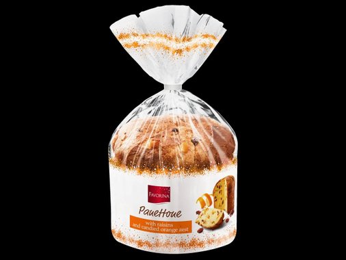 Панетоне със захаросани портокалови корички и стафиди