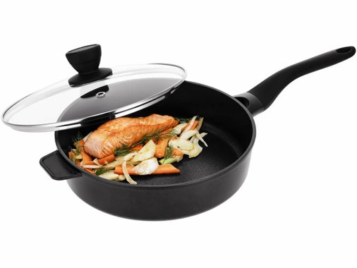 Алуминиев тиган със стъклен капак