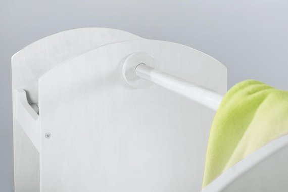 Детски щендер за дрехи с огледало и рафтове Roba 450151WE Дървена стойка за дрехи Бебешки стелаж за дрехи Детски гардероб