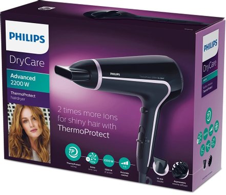 Сешоар Philips Dry Care BHD170 2200W ThermoProtect Ionic Йонизация 