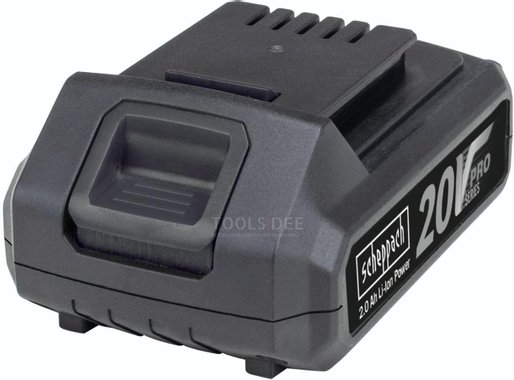 Комплект батерия 2Ah със зарядно Scheppach Pro Series Li-ion 20V Бързо зарядно устройство