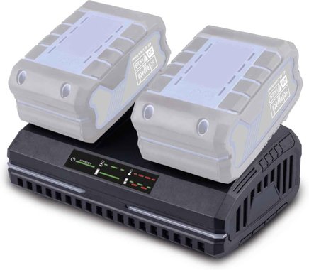 Двойно зарядно устройство Scheppach IXES SDBC4.5A 20V 240W Бързо зарядно устройство Зарядна станция 