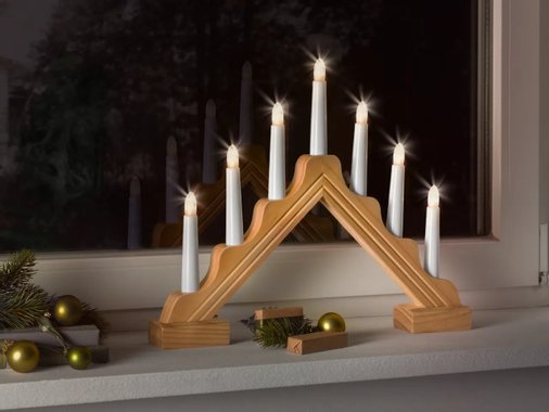 Коледен LED свещник