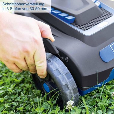 Акумулаторна косачка за трева Scheppach BC MP220 X IXES 21.5 Мини косачка за трева Мулчиране Косене