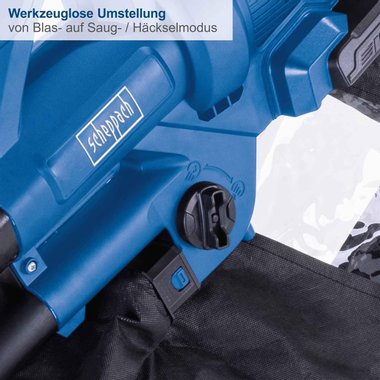 Листосъбирач 4в1 Scheppach IXES BC BLV720X Акумулаторен листосъбирач Издухва Засмуква 