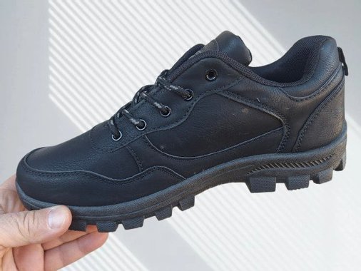 Мъжки маратонки с гумено директно излято ходило в черно- CAIDAI