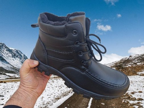  Мъжки боти с ЦИП и връзки. Топъл хастар и шито ходило.