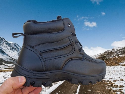  Мъжки боти с ЦИП и връзки. Топъл хастар и шито ходило.