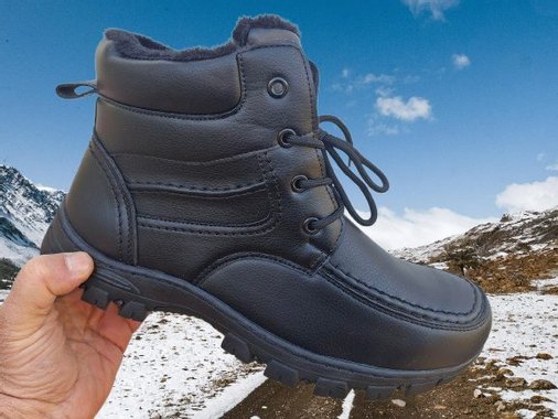  Мъжки боти с ЦИП и връзки. Топъл хастар и шито ходило.