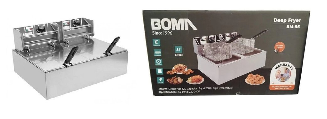 Професионален двоен фритюрник Boma BM85 5000W 12л 2х6л Professional Двоен фритюрник 