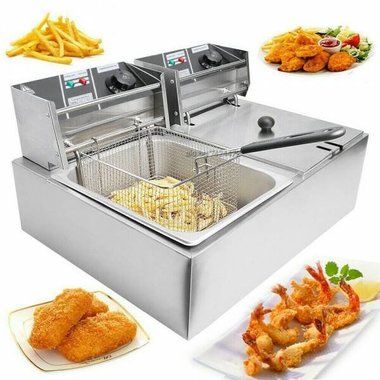 Професионален двоен фритюрник Boma BM85 5000W 12л 2х6л Professional Двоен фритюрник 