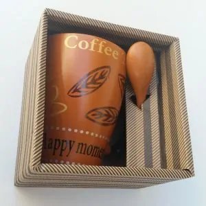 Чаша за топли напитки с лъжичка 135438