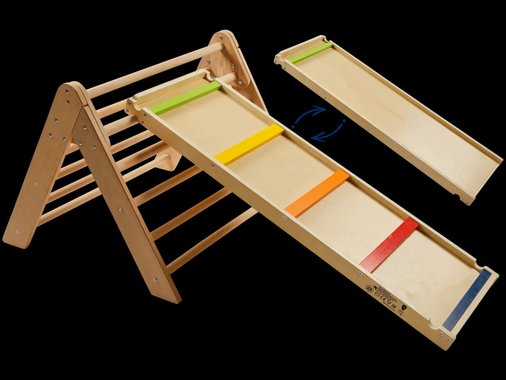 2 в 1 пързалка и стълба за катерене