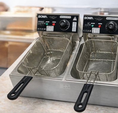 Професионален двоен фритюрник Boma BM85 2x2500W 2х6л Professional Двоен фритюрник