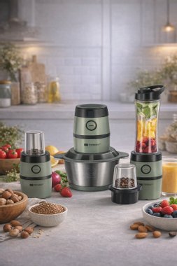 Блендер 3в1 Tiffany TF2003 2литра 300W Чопър кафемелачка спортен блендер смути мейкър