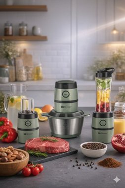 Блендер 3в1 Tiffany TF2003 2литра 300W Чопър кафемелачка спортен блендер смути мейкър