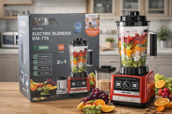 Професионален блендер 2в1 Boma BM776 Professional 3литра 1000W Мелничка