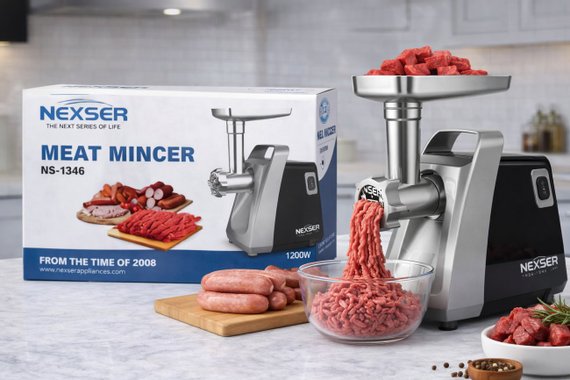 Електрическа месомелачка Nexter NS1346 1200W наденици и колбаси