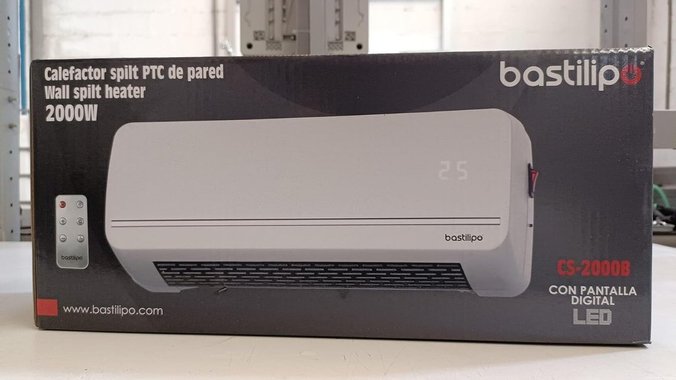 Електрическа печка Bastilipo CS-2000 2000 W духалка с Керамичен нагревател отоплител за стена баня