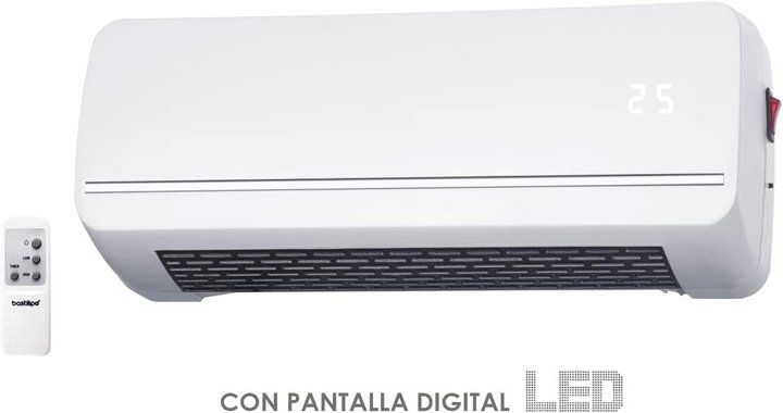 Електрическа печка Bastilipo CS-2000 2000 W духалка с Керамичен нагревател отоплител за стена баня