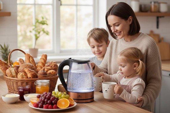 Електрическа кана за вода Lenz 1850 2200W кана за топла вода чайник Намаление! от 49.оо на 19.оо euro!