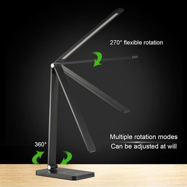 Настолна лампа с безжично зареждане Mdhand MT856 Led осветление безжично зарядно 