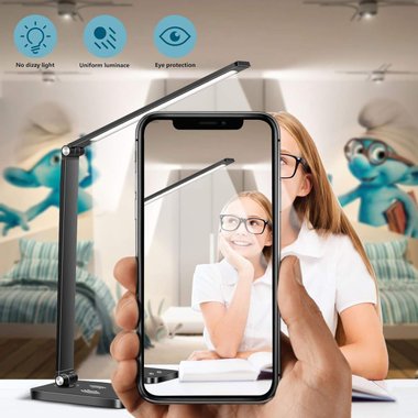 Настолна лампа с безжично зареждане Mdhand MT856 Led осветление безжично зарядно 