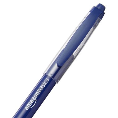 Комплект от 12 броя писалки Amazon Basics AH2009A-12-BL Ролер писалка химикалки