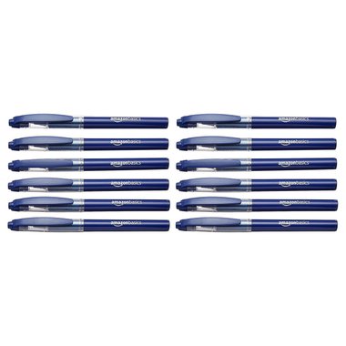 Комплект от 12 броя писалки Amazon Basics AH2009A-12-BL Ролер писалка химикалки