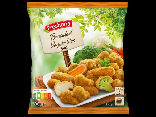 Панирани замразени зеленчуци