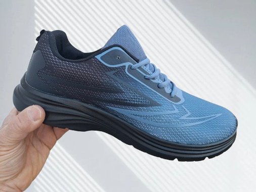 Дишащи олекотени мъжки маратонки в черно/синьо