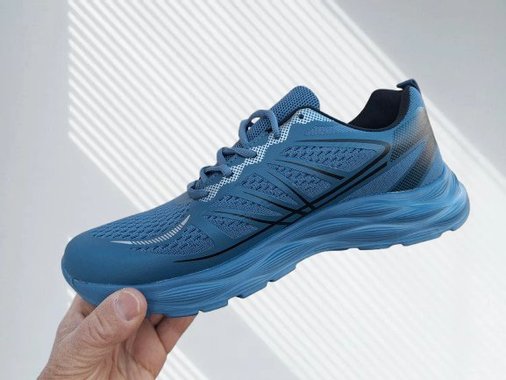 Дишащи олекотени мъжки маратонки в синьо