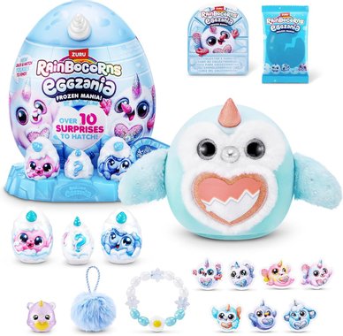 Плюшена играчка изненада Zuru Rainbocorns Eggzania Frozen Mania 92119 