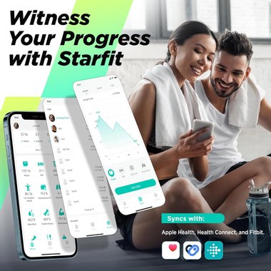 Кантар Анализатор RunStar FG2019LB Smart Везна 22 основни телесни показателя Пулс 