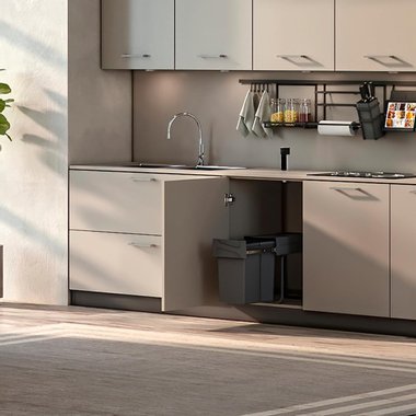 Кош за отпадъци Emuca 8199323 20л за вграждане кош за боклук 