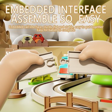 Детко влакче Homkey 7734А 36 части ЖП Писта Товарно влакче магнитна връзка вагон