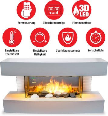 Електрическа камина Toronto RO2716-32Z 2000W Отоплител Led пламък с дистанционно управление