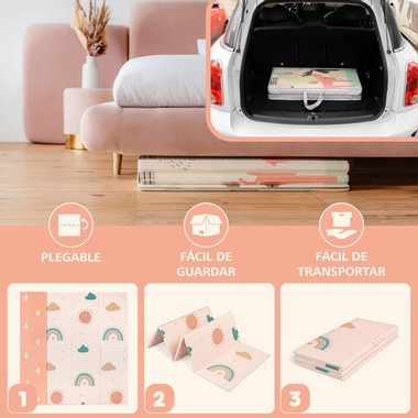 Детски килим за игра Sweety Fox Baby Mat 150x180см Бебешка подложка Сгъваемо килимче