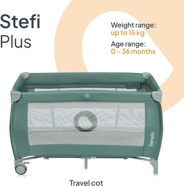 Сгъваема детска кошара Lionelo Stefi Plus Преносима бебешка kошара легло