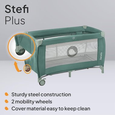 Сгъваема детска кошара Lionelo Stefi Plus Преносима бебешка kошара легло