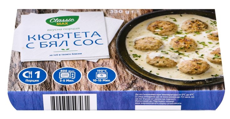 Кюфтета с бял сос