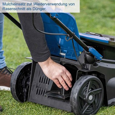 Акумулаторна косачка Scheppach BC-MP380-X 20V 38см Косене Събиране на трева Мулчиране