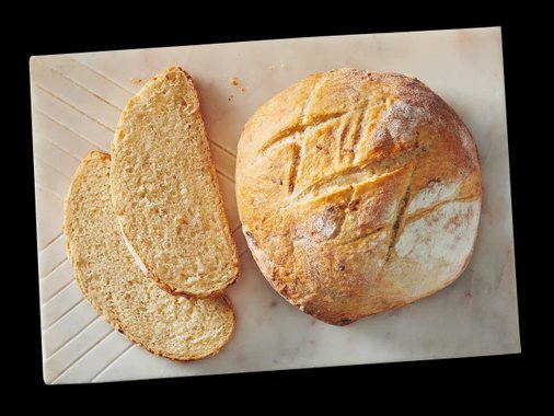 Хляб с картофено пюре и лук
